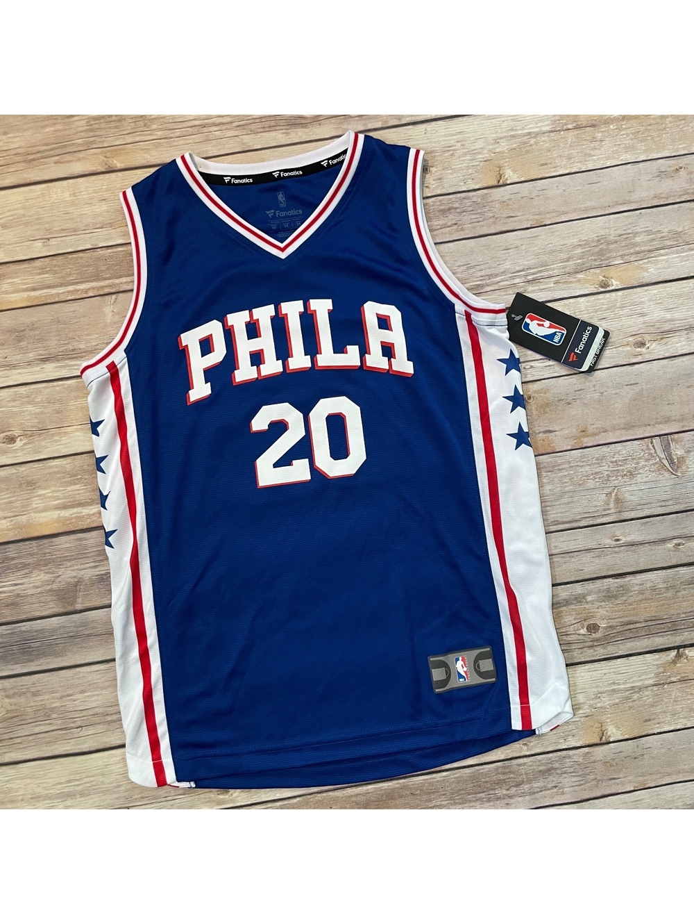 NBA fanatics Philadelphia Jersey Fulton 20 Youth Size Medium